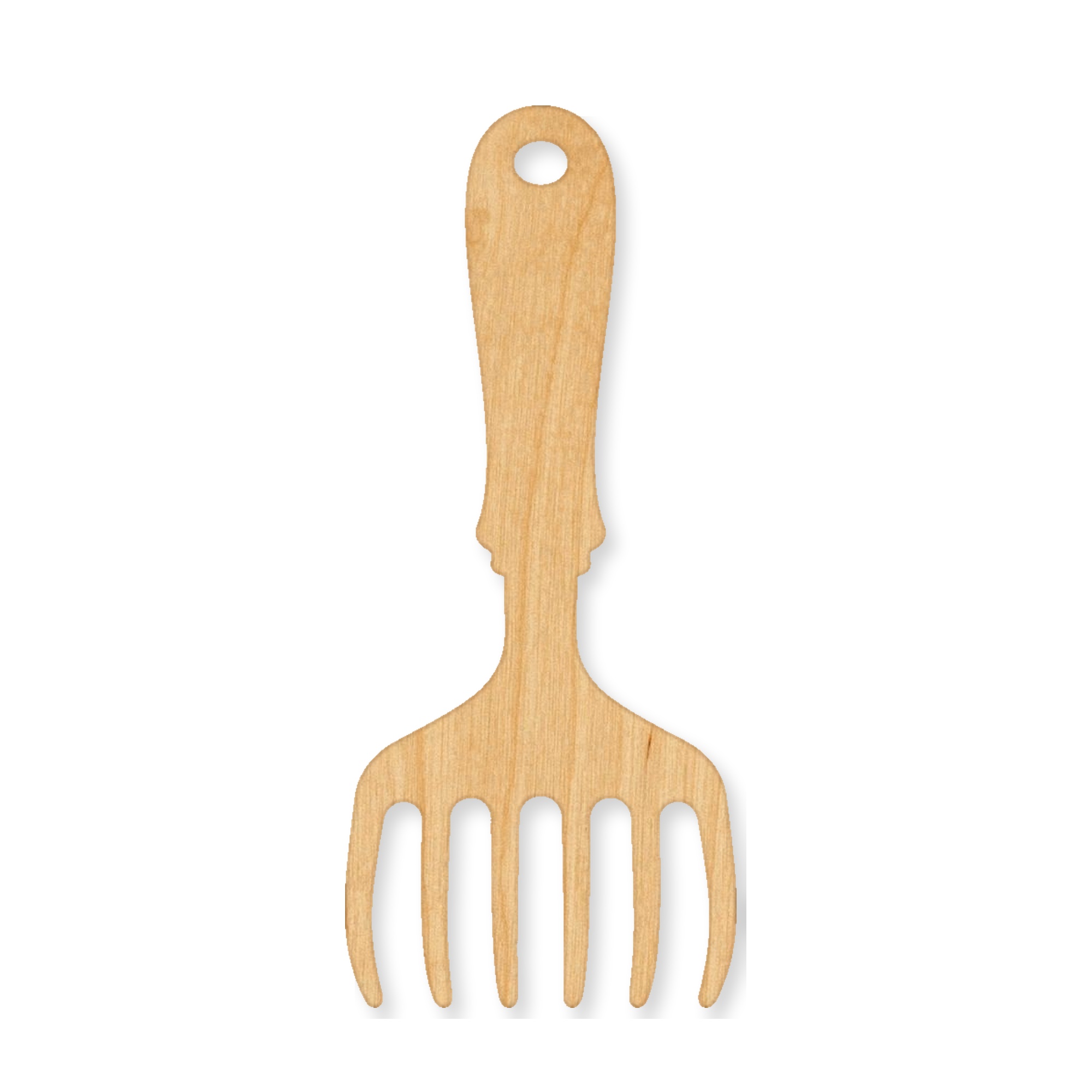 Hand Rake Wood Cutout